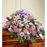 Lavander Half Casket Cover